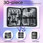Andrea Professional 30pcs Manicure Pedicure Kit For Men - Travel Set