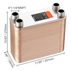 100 Plate Heat Exchanger 4 1-1 4  Mnpt Ports 5 x 12  Brazed 316l St  Steel