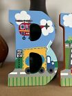 Hand Painted Personalized Transportation Theme Wall Hanging Letters Spells Bryce