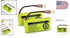 2 Pack Ni-mh Battery Replacements For Vtech At t Cordless Phones 2 4v 800mah