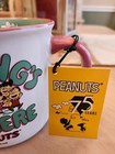 Peanuts Charlie Brown Snoopy   Gang  the Gang s All Here  75th Anniversary Mug