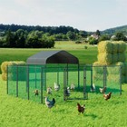 13x11ft Chicken Coop Rustproof Metal Duck Farm Fence Large W waterproof uv Cover