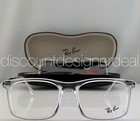 Ray-ban Rb7260 2001 Clear Silver Rectangle Eyeglasses Frames 54mm Authentic New