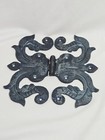Antique Victorian Gothic Ornate Cast Iron Door Hinge 7  X 6 75 