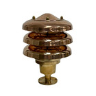Copper Three-tier Marine Light Fixture - Brass Base Nautical Outdoor Light