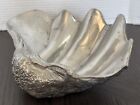 Vtg Arthur Court Clam Shell Aluminum 1976 Serving Dish Sea  4   t X 11 5    W X 8    D
