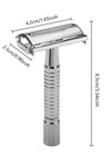 Twist Open Butterfly Safety Razor   5 Double Edge Blades Classic Shaving Set