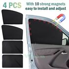 4x Car Side Window Sun Shade Curtain Magnetic Blackout Privacy Baby Cover Black