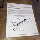 Nasa Photo info Sheet Space Shuttle Launch 1980s