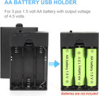 3 Aa Battery Holder  4 5-5v Usb Battery Pack For Lights  Aa Battery Case Box Hol