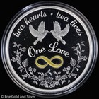 2023  1 Australia One Love Valentines Anniversary 1 Oz Silver Proof Coin In Ogp