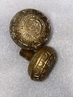 Antique Pair Of Mallory Wheeler Fancy Ornate Victorian Bronze Doorknobs C1885