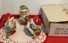 Set Vtg Homco  Interiors Christmas Elf Toy Makers Ceramic Pixie Gnome 5406 W box