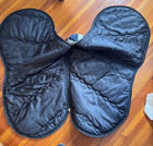 Big D Quilted Hunt Seat English Saddle Carrier - Navy   Grey - Excellent 