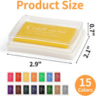15 Colors Ink Pad  Washable Finger Stamp Pads For Kids Craft  Rubber Stamps