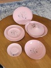 Vintage Taylor Smith Taylor Dwarf Pine Pink 8 Pc Lot Mcm 1950s Platinum Ts t