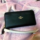 Authentic New Unused Coach Long Wallet Genuine Leather Black