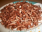 50--vintage 3 4    Long Solid Copper Tacks Sharp Points 1 4    Wide Flat Head  N o s