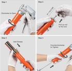 Mini Grease Gun Kit 3500 Psi 3oz Grease 12  Flexible Hose 5   3  Extension Tubes