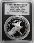 2021 S  1 1 Oz Proof Silver Eagle Type 2 Pcgs Pr70 Dcam Fdoi Damstra Signed
