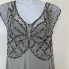 Jkara Evening Dress Beaded 16 Empire Gray Mother Of Bride Formal Feminine New