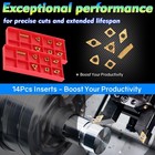 Indexable Lathe Turning Tool 21pcs Kit 1 4   6mm Shank 7pcs Metal Lathe    