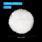 12pcs Faux Fur Pom Poms For Hats  Fluffy Soft Fur Poms Balls  White