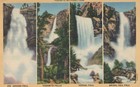 Yosemite National Park Falls Posted California Vintage Linen Post Card 