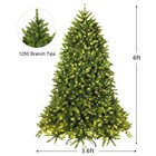 6ft Pre-lit Artifical Christmas Fir Tree Hinged W  650 Led Light 8 Flash Modes