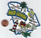South Carolina Magnet Assortment 3 New State Souvenirs Include Jumbo Map Magnet