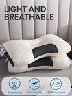 2 Pcs Ergonomic Neck Pillow Massage Adjustable Soft Sleeping Pillow 100  Upgrade