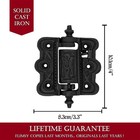 Vintage Cast Iron Cabinet Hinges Set Of 2 Antique Decorative Door Hinges