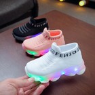 Kids Sneakers Children Baby Girls Boys Letter Mesh Socks Sneakers Light Up Shoes