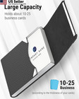 Maxgear Business Card Holder  Slim Pu 0 5 X 2 4 X 3 7 Inches  Black Carbon 