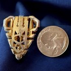 Order Of The Eastern Star Jewelry Rhinestone Dress Clip Gold Tone Art Deco Oes