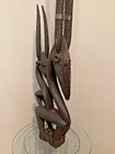 Large 33  Tall African Wood Chiwara Antelope Headdress Bamana Mali Art Sculpture