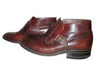 Freeman Shoes Boots Brown Leather Chelsea Vintage 1970s Size 8d Read