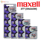 Maxell Watch Batteries Sr626sw Silver Oxide 1 55v Equivalent 377 Bl10 Lot