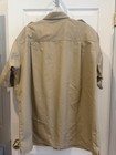 Boy Scouts Of America Bsa Men s Shirt Tan Sewn Patches Short Sleeve Size X-large