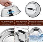 Cheese Melting Dome Set Of 3  Hasteel Stainless Steel Round Basting Steaming    