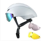 Aero Tt Cycling Helmet With Magnetic Lens  In-mold Road Bike Safety Helmet