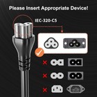3 Prong 1ft Ac Power Cord 18awg Iec320 C5 To Nema 5-15p Black white Pc Laptop