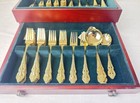 Golden Grande Baroque By Wallace  Flatware Dinner Set  72 Piece Set