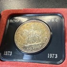 1973 Canada  1 Silver Dollar 0 500 Rcmp Mountie 100th Anniv 