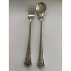 Antique Sterling Silver Wallace Olive Fork   Small Slotted Serving Spoon 6 