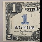 1899  1 Large Note Fr 233  horse Blanket silver Certificate aka black Eagle   Bu