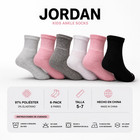 Jordan Girls Cushioned Ankle Socks 6 Pack Youth 10c-3y Jumpman Basketball