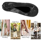Women s Foldable Dance Shoes Ballet Flats-black