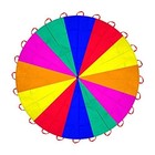 16 4ft Rainbow Parachute For Outdoor Party Games  Kids Play Parachute Group C   