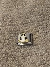 New Gold white Teddy Bear Silver Charm Fits All 9mm Classic Itallian Bracelet
